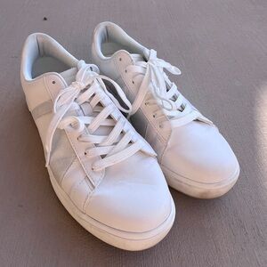Time and Tru White Lace-Up Platform Sneakers